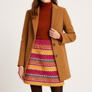 Anthropologie Nomad Morgan Carper Jacquard Mini Skirt Chevron Stripe Size S